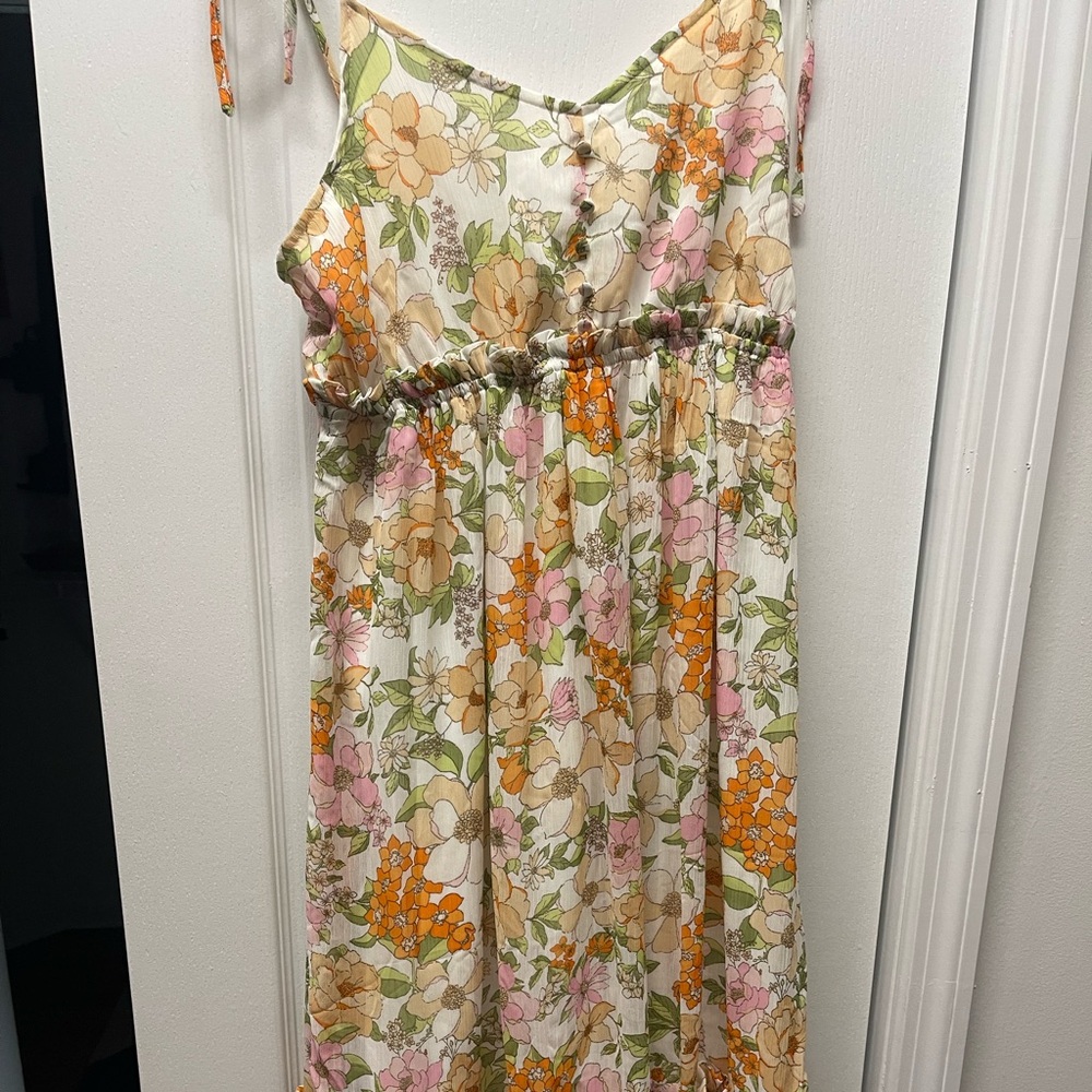 August sky floral dress
